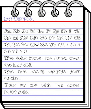DJ Signpost Regular animated font preview