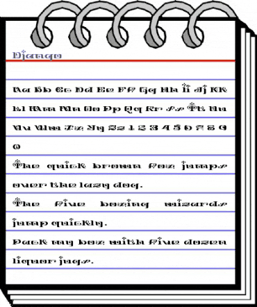 Django Regular animated font preview