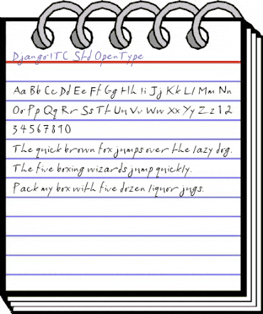Django ITC Std Regular animated font preview