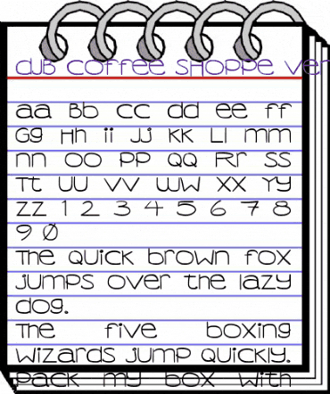 DJB COFFEE SHOPPE VENTI Regular animated font preview