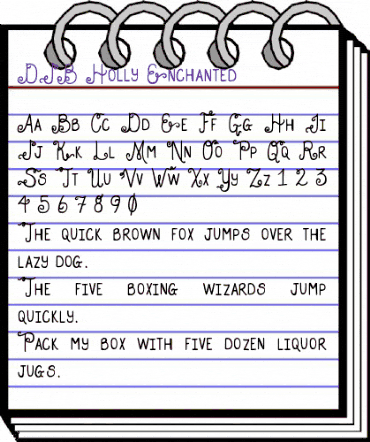 DJB Holly Enchanted Regular animated font preview