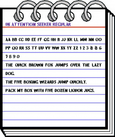 DK Attention Seeker Regular animated font preview