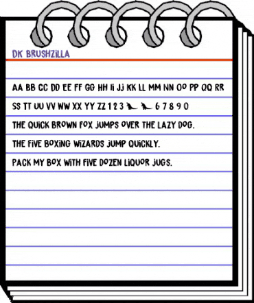 DK Brushzilla Regular animated font preview