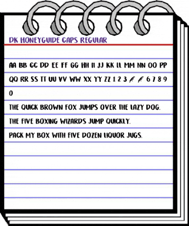 DK Honeyguide Caps Regular animated font preview