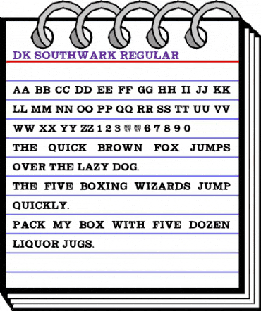 DK Southwark Regular animated font preview