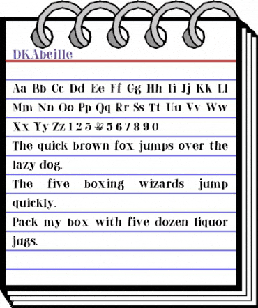 DK Abeille Regular animated font preview