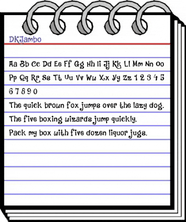 DK Jambo Regular animated font preview