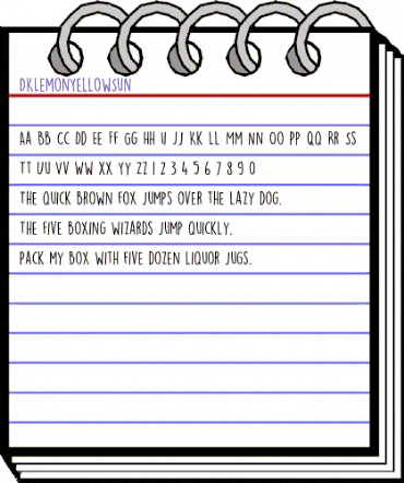 DK Lemon Yellow Sun Regular animated font preview