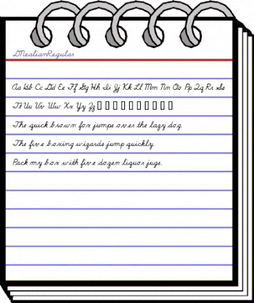 DNealianRegular Regular animated font preview