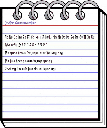 Doctor Cosmicucumber Regular animated font preview