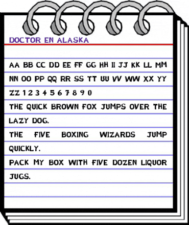 Doctor en Alaska Regular animated font preview