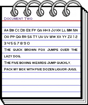 Document Two Regular animated font preview Document Two Regular animated font preview