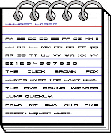 Dodger Laser Regular animated font preview