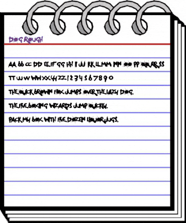 Dog Rough Regular animated font preview