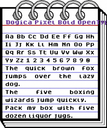 Dogica Pixel Bold animated font preview