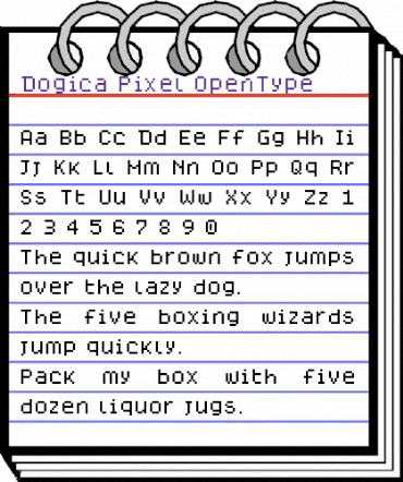 Dogica Pixel Regular animated font preview