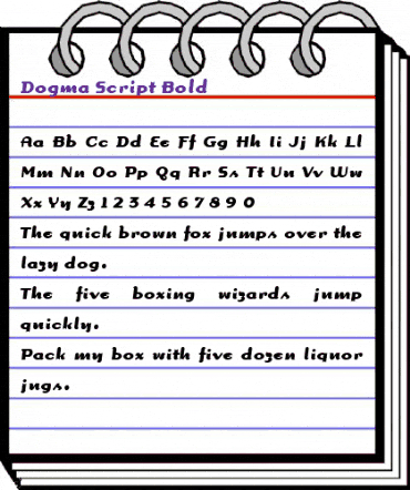 Dogma Script Bold Regular animated font preview
