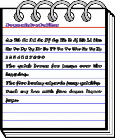 DogmaExtraOutline Roman animated font preview