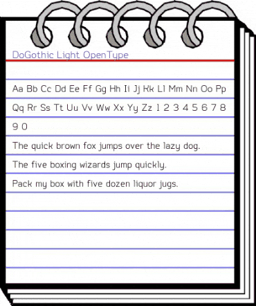 Do Gothic Light animated font preview