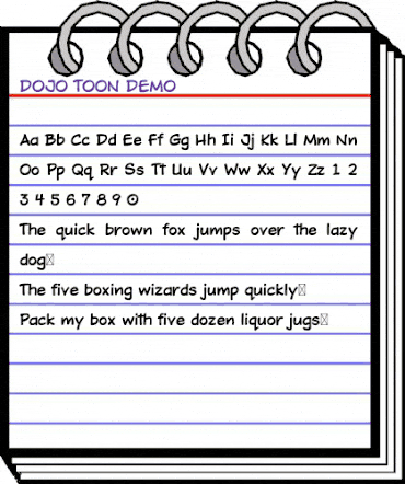 DOJO TOON DEMO Regular animated font preview