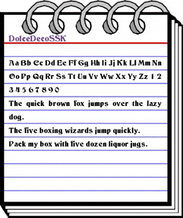 DolceDecoSSK Regular animated font preview