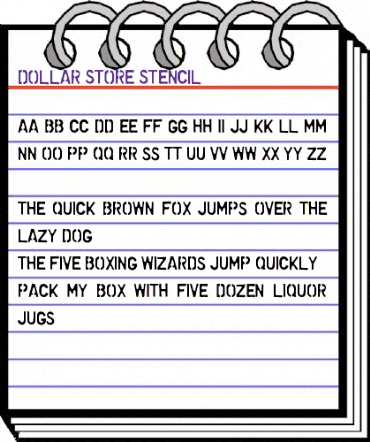 Dollar Store Stencil Regular animated font preview