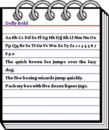 Dolly Regular animated font preview