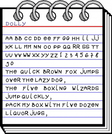DOLLY Regular animated font preview