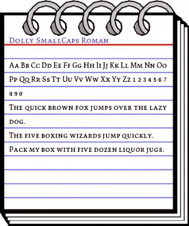 Dolly SmallCaps Regular animated font preview