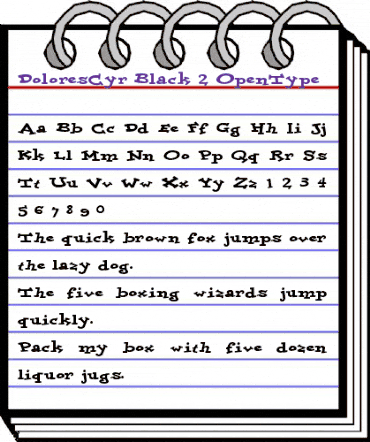 DoloresCyr Black animated font preview