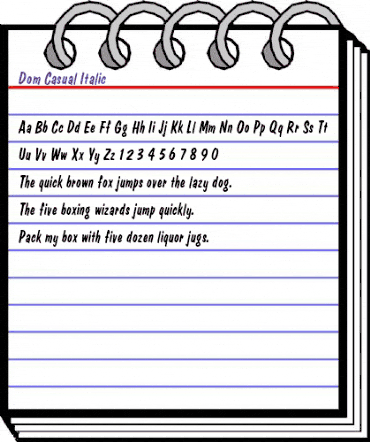Dom Casual Italic animated font preview Dom Casual Italic animated font preview