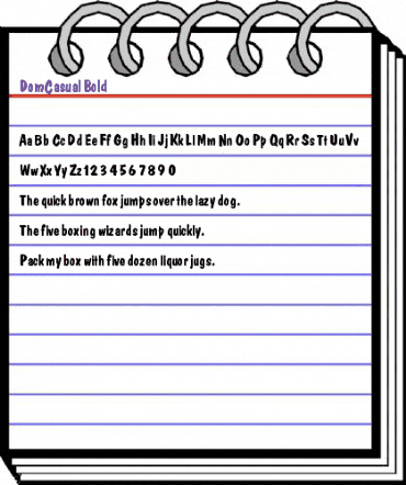 DomCasual Bold animated font preview