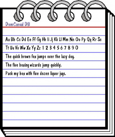 DomCasual DB Medium animated font preview