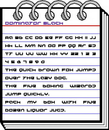 Dominator Black animated font preview