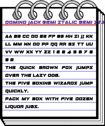Domino Jack Semi-Italic Semi-Italic animated font preview