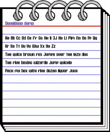 Donaldson demo Regular animated font preview