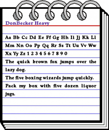 DonBecker-Heavy Regular animated font preview
