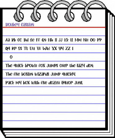 Donkey Casting Regular animated font preview