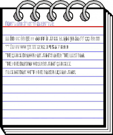 Dont Panic ITC Std Regular animated font preview