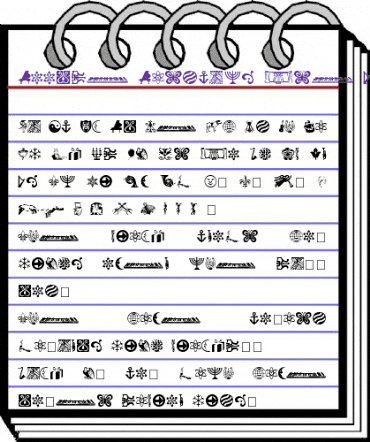 Doodle Dingbats One SSi Regular animated font preview