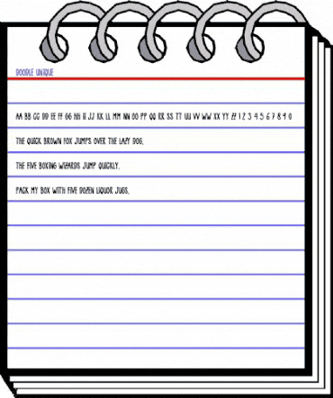 DOODLE UNIQUE Regular animated font preview