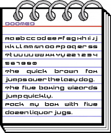 DOOMED Regular animated font preview