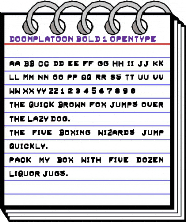 DoomPlatoon Bold animated font preview