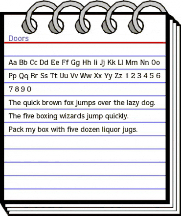 Doors Normal animated font preview