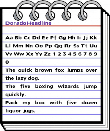 DoradoHeadline Regular animated font preview