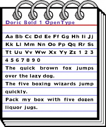 Doric Bold animated font preview