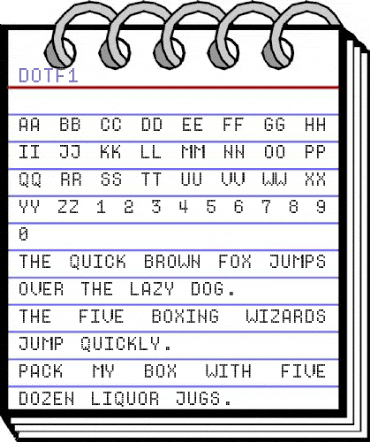 Dotf1 Regular animated font preview