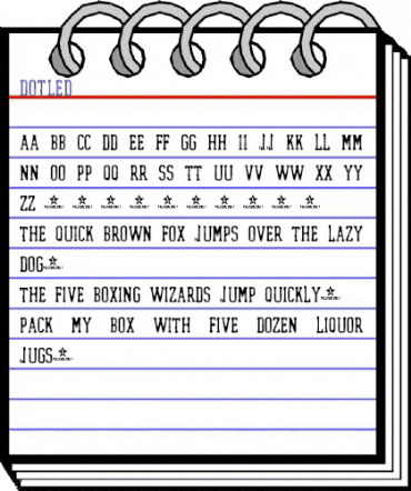 DOTLED Regular animated font preview