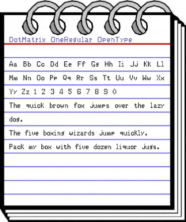 DotMatrix OneRegular animated font preview