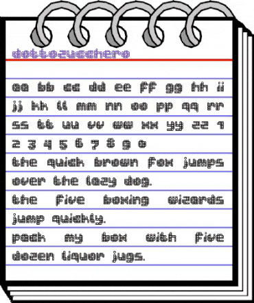 dottozucchero Regular animated font preview dottozucchero Regular animated font preview